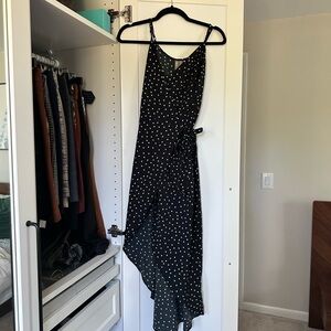 Elegant Black Polka Dot Dress